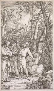 Diogenes og hans bæger, 1662. af Salvator Rosa