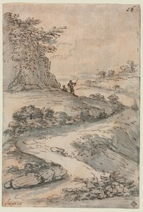 Figurer på en snoet vej, midten af 1600-tallet. af Salvator Rosa