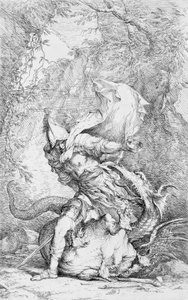 Jason og dragen, ca. 1663-64. af Salvator Rosa