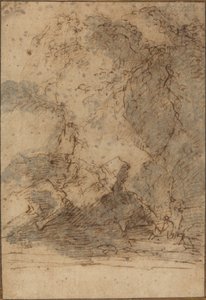 Landskab af Salvator Rosa