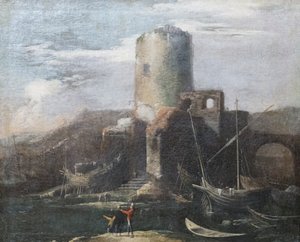 Landskab med ruiner af Salvator Rosa