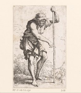 Gammel mand med en pind Små figurer (serietitel) Figur (serietitel) af Salvator Rosa