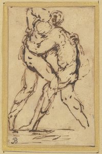 Ringkämpfer af Salvator Rosa