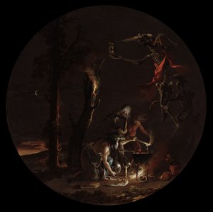 Trolddomsscener: Aften, ca. 1645-1649.