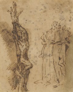 Studerer du for Polykrates? Korsfæstelse, c.1662 af Salvator Rosa