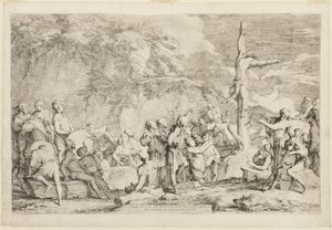 Korsfæstelsen af Polykrates af Salvator Rosa
