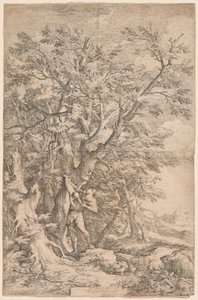 Redningen af det spæde Ødipus af Salvator Rosa