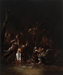 Heksernes sabbat af Salvator Rosa