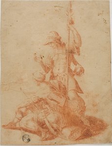 To mandlige krigere af Salvator Rosa