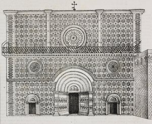Facade af basilikaen Santa Maria di Collemaggio, L