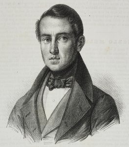 Portræt af Carlo Mele (1792-1841), litografi af Salvatore Puglia fra Poliorama Pittoresco, nr. 15, 20. november af Salvatore Puglia
