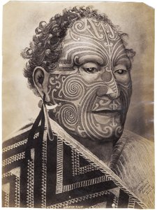 Tamati Waka Nene, ca. 1880 (albumtryk) af Sam Stuart