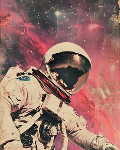 Astronauten Red Nebula af Samantha Hearn