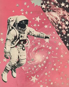 Den lyserøde galakse-astronaut af Samantha Hearn