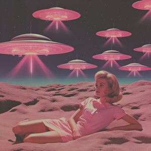 Retro-rosa UFO-drøm af Samantha Hearn