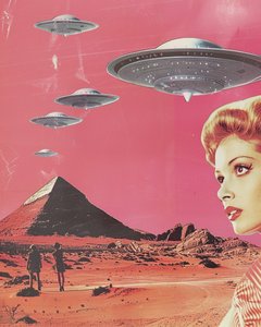 Retro UFO-invasion af Samantha Hearn
