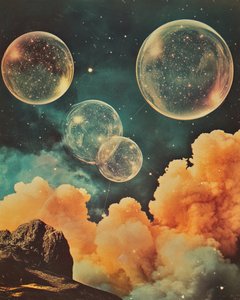Surrealistisk kosmisk landskab af Samantha Hearn