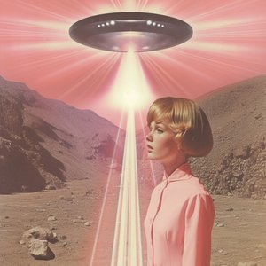 Kvinde under en UFO-stråle af Samantha Hearn