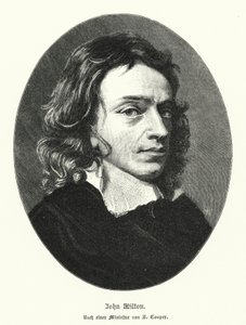 John Milton, engelsk digter (litho)