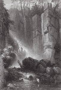 Australien: Cataract Gle, Mount Wellington, Tasmanien (kobberstik) af Samuel (after) Prout