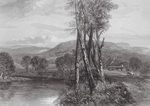 Australien: På Goulburn-floden, Victoria (kobberstik) af Samuel (after) Prout