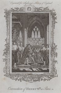 Kroning af Henry VIth i Paris (gravering) af Samuel (after) Wale