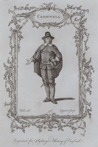 Cromwell (gravering) af Samuel (after) Wale