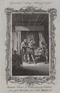 Henry Prince of Wales tager kronen fra sin far Henrik IV