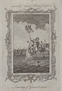 Landing af Julius Cæsar (gravering) af Samuel (after) Wale