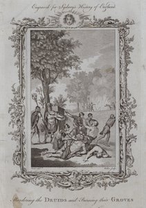 At myrde druiderne og brænde deres lunde (gravering)