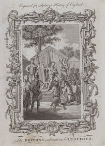 Briterne underkaster sig Claudius (gravering) af Samuel (after) Wale