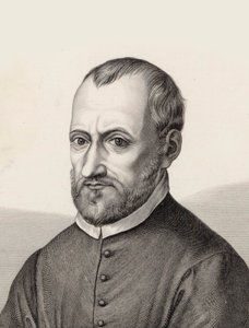 Portræt af komponisten Giovanni Pierluigi da Palestrina 1526-1594. af Samuel Amsler