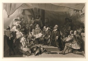 Pilgrimmenes indskibning af Samuel Bellin