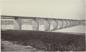Spoorbrug over de Yamuna ved Allahabad Jernbanebroen over Jumna (original titel)