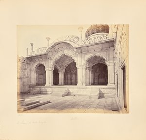 Delhi; paladset, Moti Masjid (Perlemoskeen) af Samuel Bourne