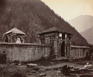 Templet i Naveshera, Kashmir, Indien af Samuel Bourne