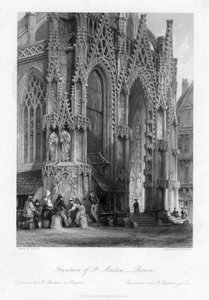 Fontænen St. Maclou, Rouen, Frankrig, 1800-tallet.