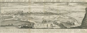 Burton-upon-Trent Bridge and Town: gravering, nd [1696-1779] (tryk)