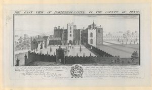 Østlig udsigt over Powderham Castle i Devon. af Samuel Buck