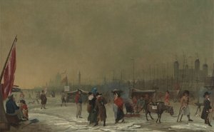 Frost på Themsen af Samuel Collings