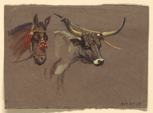 Tegning, Studier fra Italien, 1872-73 af Samuel Colman