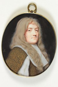 En gentleman klædt i hvidt (akvarel på vellum) af Samuel Cooper