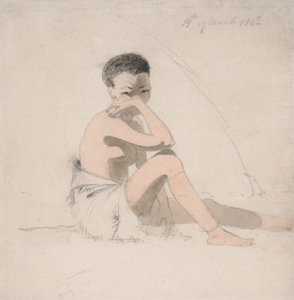Korah pige siddende af Samuel Daniell