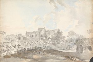 Den gamle moske ved Rajmahal [Rajmahal] af Samuel Davis