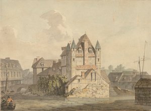 Slutningen af den ruinerede bro ved Rouen af Samuel Davis
