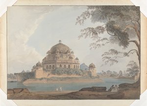 Udsigt over Sher Shahs grav ved Sasaram i Bihar af Samuel Davis