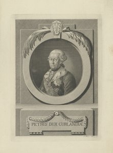 Peter von Biron 1724-1800, hertug af Kurland og Semigallia, 1781. af Samuel Gottlieb Kuetner