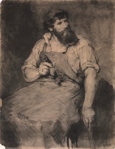 Smithy, studie for The Judgment, c.1883. af Samuel H. Crone