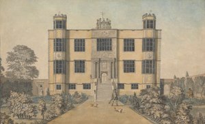Barlborough Hall, nær Chesterfield, Derbyshire: Hallens hovedfront