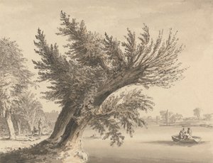 På Themsen ved Barnes af Samuel Hieronymus Grimm